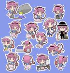  akanbe alternate_costume bad_id bad_pixiv_id cat chibi cosplay dancing dojou_sukui expressions eyes formal jojo_no_kimyou_na_bouken jpeg_artifacts kaenbyou_rin kaenbyou_rin_(cat) komeiji_satori manga_(object) moguro_fukuzou moguro_fukuzou_(cosplay) nose_bubble nyantalab pink_eyes pink_hair riding saturday_night_fever shakugan_no_shana simple_background sleeping suit table tongue tongue_out touhou translated tripping volcano waitress warau_salesman wilhelmina_carmel wilhelmina_carmel_(cosplay) 