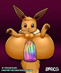  anal anal_penetration anus balls big_butt blep butt dildo eevee feral genital_piercing genitals hair happy head_tuft hi_res huge_butt humanoid_genitalia humanoid_penis hyper hyper_butt male male/male male_penetrated male_penetrating male_penetrating_male neoteny nintendo paws penetration penis penis_piercing piercing pink_eyes pok&eacute;mon pok&eacute;mon_(species) purple_background rear_view sex_toy simple_background solo spaca submissive submissive_male text tongue tongue_out tuft video_games 