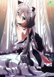  animal_ears bra maid makicha nekomimi wardrobe_malfunction 