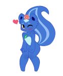  &lt;3 alpha_channel anthro blush female flower happy_tree_friends jewelry mammal mephitid necklace one_eye_closed petunia_(htf) plant simple_background skunk transparent_background tree_scent wink 