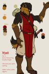  2:3 absurd_res acev anthro canid canine canis domestic_dog hi_res hovawart male mammal medieval_clothing medieval_fantasy melee_weapon solo sword weapon 