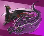  absurd_res bdsm bondage bound chastity_(disambiguation) danji-isthmus dragon female hi_res male rubber tagme 