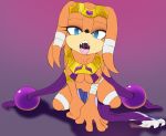  anthro bodily_fluids breasts breioom clothed clothing digital_drawing_(artwork) digital_media_(artwork) drooling female hi_res looking_at_viewer mammal open_mouth saliva seductive seductive_eyes signature simple_background solo solo_focus sonic_adventure sonic_the_hedgehog_(series) tikal_the_echidna video_games 