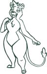  anthro beauty_mark breasts chest_tuft crown el_arca featureless_breasts featureless_crotch felid female lion mammal mature_female pantherine queen_oriana redout royalty slightly_chubby solo thick_thighs tuft wide_hips 