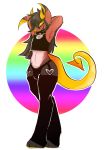  alpha_channel anthro canid canine canis caphound choker clothed clothing collar crossdressing curled_tail cute_fangs demon garter_straps girly hair jackal jewelry legwear lgbt_pride long_hair male mammal necklace panties paw_socks pride_colors smile smirk solo stockings super_gay underwear valentine_jakobsson yellow_sclera 