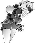  1girl azur_lane breasts cropped_jacket hori_(hori_no_su) large_breasts long_sleeves monochrome pleated_skirt roon_(azur_lane) skirt 