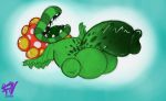  2016 balls big_balls big_penis big_tongue elemental_creature erection eyeless flora_fauna foxn genitals green_balls green_body green_lips green_penis green_tongue huge_balls huge_penis hyper hyper_balls hyper_genitalia hyper_penis leaf lips lying male mario_bros multicolored_body nintendo not_furry nude on_back on_ground open_mouth penis petey_piranha piranha_plant plant red_body sharp_teeth simple_background smile solo teal_background teeth thick_lips tongue video_games white_background white_body 