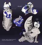  ambiguous_gender anthro areola blue_areola duo english_text felid female hi_res jackson77 living_clothing mammal pantherine snow_leopard suit_transformation symbiote tentacles text transformation unregisteredcat 