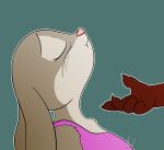  absurd_res anthro blush canid canine clothed clothing disembodied_hand disney duo eyes_closed female female_pred fox fur hi_res judy_hopps lagomorph leporid male mammal micro nick_wilde oral_vore rabbit rabbitinafoxden simple_background size_difference solo_focus story story_in_description vore zootopia 