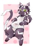  2011 anthro blush chiro_(artist) clothing felid feline fur kemono male mammal multicolored_body multicolored_fur shirt solo topwear two_tone_body two_tone_fur underwear white_body white_fur 