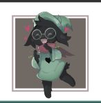  &lt;3 2018 3_toes absurd_res anthro barefoot black_body black_fur bovid caprine clapping clothed clothing deltarune digital_media_(artwork) digitigrade eyes_closed eyewear feet floppy_ears fur glasses goat happy hat headgear headwear hi_res male mammal onomatopoeia open_mouth ralsei scarf simple_background solo sound_effects text toes video_games zsloth 