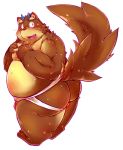  2013 anthro balls belly blush chiro_(artist) clothing genitals jockstrap kemono male mammal overweight overweight_anthro overweight_male simple_background solo underwear white_background 