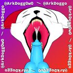  1:1 absurd_res animal_genitalia animal_penis arkdoggo arkdoggo_(character) berger_blanc_suisse blue_penis bodily_fluids canid canine canine_penis canis cum cum_in_mouth cum_inside cum_on_face cumshot domestic_dog duo ears_back ears_down ejaculation erection genital_fluids genitals herding_dog hi_res male male/male mammal mouth_shot open_mouth pastoral_dog penis pivoted_ears saliva saliva_string tears throat 