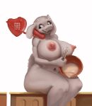  absurd_res anthro areola big_breasts boss_monster bovid breasts caprine female food genitals goldmikun hi_res huge_breasts long_ears mammal nipples nude open_mouth phone simple_background smile solo thick_thighs toriel undertale video_games white_body 