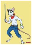  flat_colors inks male mammal melee_weapon mouse murid murine narcoticdream rat rodent sewing_needle sword weapon 