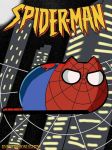  clothed clothing crossover detailed_background domestic_cat felid feline felis feral knightmoonlight98 male mammal marvel mask pusheen solo spider-man_(character) spider-man_(series) suit 