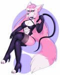  anthro bdsm big_breasts bodysuit bondage bound breasts butt canid canind canine canis clothing curves dominatrix female footwear hi_res high_heels humanoid konomofu leather legwear mammal shoes skinsuit solo solo_focus thigh_highs tight_clothing whip wide_hips wolf 