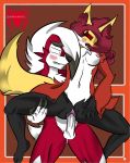  anthro anthro_on_anthro balls black_body black_fur blush breasts claws clenched_teeth delphox duo eyes_closed fangs female female_penetrated fluffy fluffy_tail fur genitals hi_res interspecies knightmoonlight98 looking_pleasured love lycanroc male male/female male_penetrating male_penetrating_female midnight_lycanroc multicolored_body multicolored_fur nintendo nipples open_mouth orgasm orgasm_face penetration penis pok&eacute;mon pok&eacute;mon_(species) pussy red_body red_fur romantic_ambiance romantic_couple sex simple_background teeth tongue vaginal vaginal_penetration video_games white_body white_fur yellow_body yellow_fur 