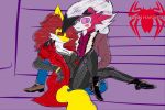  anthro anthro_on_anthro blush breasts clothed clothing delphox duo eyes_closed female fluffy fluffy_tail fur interspecies knightmoonlight98 love lycanroc male male/female midnight_lycanroc multicolored_body multicolored_fur nintendo pok&eacute;mon pok&eacute;mon_(species) red_body red_fur romantic_couple simple_background sitting video_games white_body white_fur yellow_body yellow_fur 