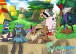  baby_pok&eacute;mon bidoof chatot comic cover cover_page croagunk eevee nintendo noivern pok&eacute;mon pok&eacute;mon_(species) riolu roselia video_games wigglytuff xetajts 