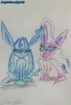  ambiguous_gender black_eyes blue_body blue_fur blue_sclera duo eeveelution feral fluffy fluffy_tail fur glaceon hi_res knightmoonlight98 nintendo open_mouth open_smile pink_body pink_fur pok&eacute;mon pok&eacute;mon_(species) simple_background smile sylveon tongue video_games white_background 