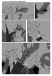  anthro anthro_on_anthro balls bodily_fluids breasts claws comic cum cum_in_mouth cum_inside delphox duo eyes_closed fellatio female fluffy fluffy_tail fur genital_fluids genitals handjob hi_res interspecies knightmoonlight98 looking_pleasured lucario male male/female mega_evolution mega_lucario multicolored_body multicolored_fur nintendo open_mouth open_smile oral orgasm orgasm_face penile penis pok&eacute;mon pok&eacute;mon_(species) saliva sex simple_background smile spikes tongue tongue_out vein veiny_penis video_games 