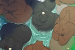  ambiguous_gender american_black_bear anthro bathing big_breasts big_butt bird&#039;s-eye_view black_bear black_body black_fur breasts brown_bear brown_body brown_fur butt colored detailed_background digital_media_(artwork) ear_accessory eyes_closed female fur grass group hand_on_head hi_res high-angle_view huge_breasts huge_butt hyper hyper_breasts lying mammal moon_bear nude obese obese_ambiguous obese_female on_side overweight overweight_ambiguous overweight_female partially_submerged pearypanda small_head thick_thighs ursid ursine water 
