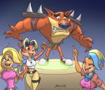  activision anthro assisted_exposure balls bandicoot clothed clothed/nude clothed_female_nude_male clothing coco_bandicoot crash_bandicoot_(series) dasyuromorph embarrassed exhibitionism female genitals group hi_res humiliation laugh male male/female mammal marsupial muscular nude pantsing penis pirate_tawna small_balls small_penis small_penis_humiliation sorenutz sorenutz007 tawna_bandicoot thylacine tiny_tiger video_games 