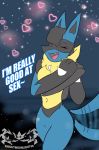  &lt;3 anthro black_body black_fur blue_body blue_fur breasts detailed_background eyes_closed fangs female fluffy fluffy_tail fur hi_res knightmoonlight98 lucario motion_blur motion_lines multicolored_body multicolored_fur navel nintendo open_mouth open_smile pok&eacute;mon pok&eacute;mon_(species) smile solo spikes tailwag tongue video_games 