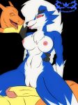  absurd_res anthro anthro_on_anthro blue_body blue_fur breasts charizard duo eyes_closed fangs female fluffy fluffy_tail fur genitals hi_res interspecies knightmoonlight98 looking_pleasured lycanroc male male/female midnight_lycanroc multicolored_body multicolored_fur muscular muscular_anthro muscular_female muscular_male nintendo nipples open_mouth open_smile orange_body penis pok&eacute;mon pok&eacute;mon_(species) pussy shiny_pok&eacute;mon simple_background smile teasing tongue tongue_out two_tone_body two_tone_fur vein veiny_penis video_games white_body white_fur yellow_body 