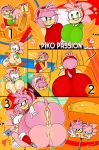  2020 amy_rose anal anthro anus big_breasts big_butt blush bodily_fluids breasts butt classic_amy_rose classic_sonic_(universe) clothed clothing colored comic cum cum_in_ass cum_inside cum_on_breasts cum_on_face deep_throat digital_media_(artwork) duo english_text erection eulipotyphlan fellatio female female/female female_penetrated footwear french_kissing fur genital_fluids genitals gloves green_eyes handwear hedgehog hi_res hug huge_breasts huge_butt kissing licking licking_lips looking_at_viewer looking_back male male/female male_penetrating mammal nipples oral oral_penetration ota_(artist) partially_clothed penetration penile penis pink_body pink_fur presenting presenting_anus presenting_hindquarters pussy sega selfcest sex shoes simple_background smile sonic_the_hedgehog_(series) square_crossover text thick_thighs titfuck tongue tongue_out video_games wide_hips 