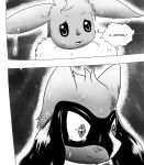  ambiguous_gender baby_pok&eacute;mon comic duo eevee feral greyscale hi_res monochrome nintendo pok&eacute;mon pok&eacute;mon_(species) pok&eacute;mon_mystery_dungeon riolu speech_bubble video_games xetajts 