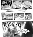  ambiguous_gender comic eevee greyscale hi_res monochrome nintendo onomatopoeia pok&eacute;mon pok&eacute;mon_(species) pok&eacute;mon_mystery_dungeon solo sound_effects text video_games xetajts 