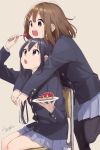  hirasawa_yui k-on! nakano_azusa pantyhose pomu seifuku yuri 