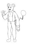  2020 anthro anthrofied bloveblue bottomwear clothed clothing comic crooked_tail footwear gesture hi_res jacket long_tail male mammal marill monochrome murid murine nintendo open_clothing open_jacket open_topwear ourboiroy pants pointing pok&eacute;mon pok&eacute;mon_(species) rodent shoes sketch slim solo story story_in_description the_giga_competition topwear traditional_media_(artwork) video_games 