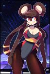  2020 absurd_res anthro black_hair blush breasts cleavage clothed clothing digital_media_(artwork) female freakyed hair hi_res long_hair mammal murid murine open_mouth rat rodent signature solo xingzuo_temple zhīma 