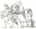  aged_up anthro anthrofied apple_bloom_(mlp) baron_engel bottomless bra breasts butt clothed clothing cutie_mark_crusaders_(mlp) earth_pony equid equine female female/female friendship_is_magic genitals graphite_(artwork) group hasbro horn horse mammal monochrome my_little_pony nipples nude panties partial_nudity pegasus pencil_(artwork) pony pussy scootaloo_(mlp) sweetie_belle_(mlp) topless towel towel_snap towel_whip traditional_media_(artwork) underwear unguligrade_anthro unicorn wings 