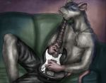  anthro bass_guitar clothed clothing eyes_closed furniture guitar jewelry male mammal murid murine music musical_instrument necklace plucked_string_instrument rat rodent sofa solo string_instrument topless whimsicalsquirrel 
