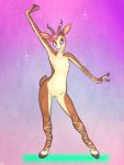  2020 3:4 antelope anthro barely_visible_genitalia barely_visible_pussy bovid breasts brown_eyes clitoral_hood cloven_hooves ear_piercing female fingers gazelle genitals gizella_(s0c0m3) hair hi_res hooved_fingers hooves horn_ring kaputotter looking_at_viewer mammal navel nude piercing pink_hair pose pussy scut_tail simple_background small_breasts smile solo stripes 