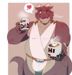  &lt;3 2020 absurd_res anthro belly bulge cup dragon eyewear glasses hi_res male moobs nipples overweight overweight_anthro overweight_male realiron_(artist) solo text 
