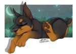  alpha_channel brooke brookelancer canid canine canis chibi dobermann domestic_dog female feral mammal pinscher sleeping solo thehuntingwolf tired video_games 