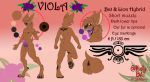  abstract_background absurd_res anthro brown_body brown_eyes butt chiropteran english_text felid genitals hi_res hybrid knot lion looking_at_viewer male mammal model_sheet pantherine penis purple_penis rear_view solo tattoo text tongue tongue_out viola viola_bat 