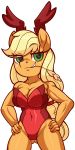  2020 absurd_res alpha_channel applejack_(mlp) clothed clothing digital_media_(artwork) equid equine eyebrows eyelashes female fingers friendship_is_magic green_eyes hasbro hi_res looking_at_viewer mammal my_little_pony simple_background sketchy_skylar solo transparent_background 
