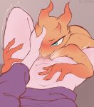  absurd_res anthro anthro_penetrated belly blush bodily_fluids bottomless clothed clothing cunnilingus duo female female_pov first_person_view fur genital_fluids genitals hand_on_head hand_on_leg hand_on_stomach hand_on_thigh head_pat hi_res interspecies jarnqk kobold male male/female mammal mink mustelid musteline oral penetration perec petting pussy pussy_juice robin_(jarnqk) sex shaking shivering sweater topwear vaginal 