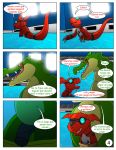  anal anthro anus comic crocodile crocodilian crocodylid digimon digimon_(species) digital_media_(artwork) dragon duo explicitly_stated_nonconsent forced genitals guilmon hector21314 hi_res male male/male male_penetrated male_penetrating male_penetrating_male penetration penis rape reptile scalie spanish_text speech_bubble spread_anus spreading swimming_pool text translated water 