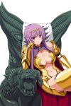  1girl armor armored_boots bangs bikini_armor black_gloves blunt_ends boots breastplate breasts cape center_opening chin_rest circlet claudette_(queen&#039;s_blade) cleavage_cutout closed_mouth curvy elbow_gloves g-string gloves gold_armor large_breasts long_hair navel navel_cutout official_art outline purple_eyes purple_hair queen&#039;s_blade queen&#039;s_blade_unlimited queen&#039;s_blade_white_triangle red_cape shoulder_armor sidelocks sitting solo spaulders straight_hair thighs thong throne vambraces 