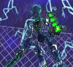  ambiguous_gender armor barbed_wire bionicle blue_body deterex525 digital_drawing_(artwork) digital_media_(artwork) fence fingers hahli holding_object holding_weapon humanoid lego lightning looking_at_viewer machine mask melee_weapon multicolored_body not_furry outside polearm raining range_weapon ranged_weapon robot simple_background sky solo standing storm sword toa two_tone_body water weapon white_body 