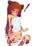  ! alpha_channel anthro blush breasts brown_hair cleavage clothed clothing felid female fuf_(character) genitals hair hi_res legwear leopard long_hair mammal pantherine pussy sicmop simple_background solo thigh_highs transparent_background wardrobe_malfunction 
