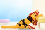  3:2 absurd_res alicorn-without-horn anthro bra clothing equestria_girls equid equine female foot_stool hair hasbro hi_res horn horse lingerie mammal multicolored_hair multicolored_tail my_little_pony panties pony solo sunset_shimmer_(eg) underwear unguligrade_anthro unicorn 