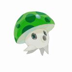  brown_eyes film_grain full_body hightguy looking_up mushroom no_humans plants_vs._zombies sea-shroom_(plants_vs._zombies) simple_background solid_oval_eyes solo white_background 
